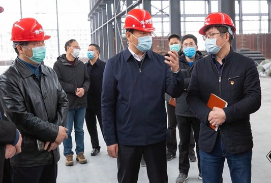 浦江县委书记程天云调研杭机浦江建设项目复工情形-企业新闻-浙江杭机股份有限公司